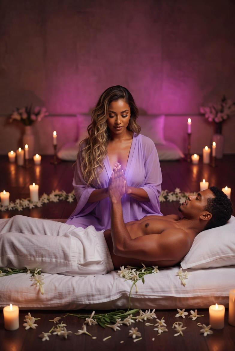 Heated basalt stones arranged for a hot stone massage ritual